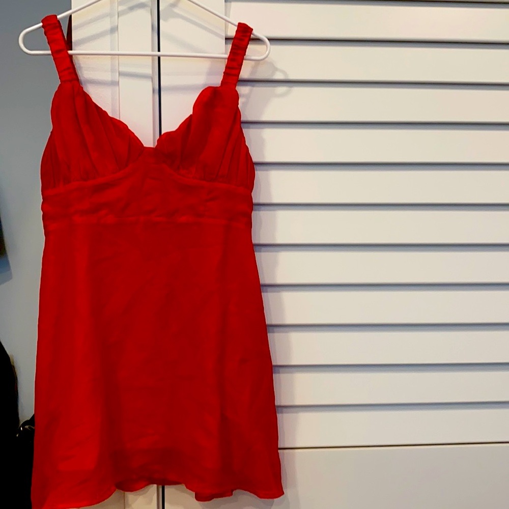 Red mini dress
